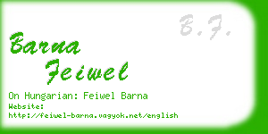 barna feiwel business card